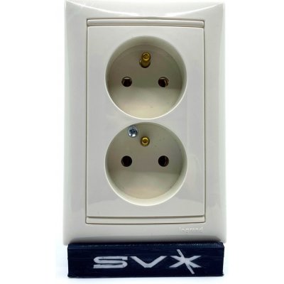 LEGRAND Valena dvojzásuvka béžová 82x122x53mm – Zboží Mobilmania