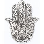 Milujeme Kameny Fatimina ruka kovový stojánek na vonné tyčinky feng shui stříbrná barva – Zboží Mobilmania