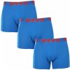 Boxerky, trenky, slipy, tanga Styx 3 Pack pánské boxerky long sportovní guma modré (3U1167)