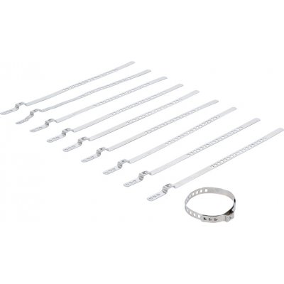 Spony pro manžety na homokinetické klouby, 20-50 mm, sada 10 ks, nerez - BGS 70327 | Zboží Auto