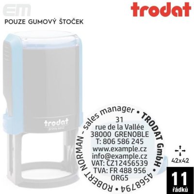 Trodat 4642 [ 42 x 42 mm pouze gumový štoček – Zboží Živě