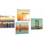 Set obrazů cestování do města New York - 4x 40x40 – Hledejceny.cz