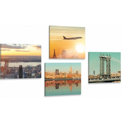 Set obrazů cestování do města New York - 4x 40x40 – Hledejceny.cz