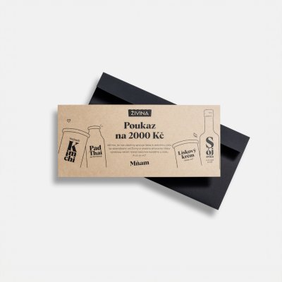 Tištěný dárkový poukaz Živina 2 000 Kč – Zboží Mobilmania