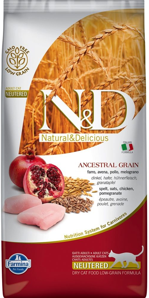 N&D LG Cat Neutered Chicken & Pomegranate 2 x 5 kg