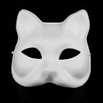 Bílá kočičí maska k domalování – Zboží Mobilmania