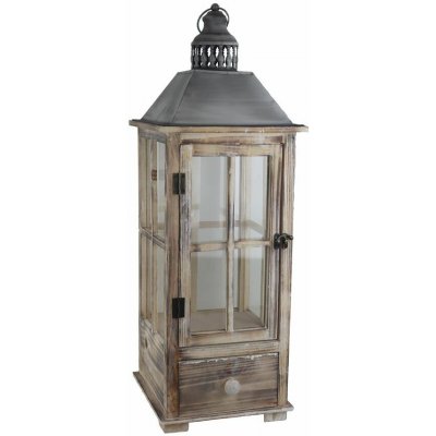 Dřevěná lucerna D6490/S – Zboží Dáma