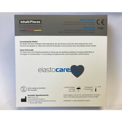 Elastocare respirátor FFP3 NR bílý 40 ks – Zboží Mobilmania