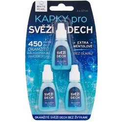 White Pearl Fresh Breath Drops ústní kapky pro svěží dech 3 x 3,7 ml