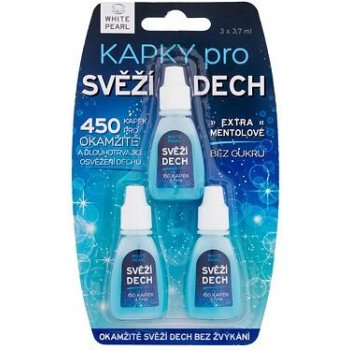 White Pearl Fresh Breath Drops ústní kapky pro svěží dech 3 x 3,7 ml