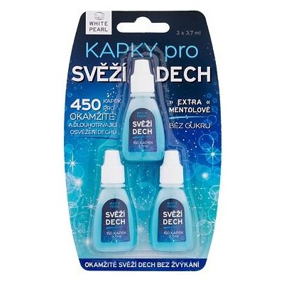 White Pearl Fresh Breath Drops ústní kapky pro svěží dech 3 x 3,7 ml – Sleviste.cz