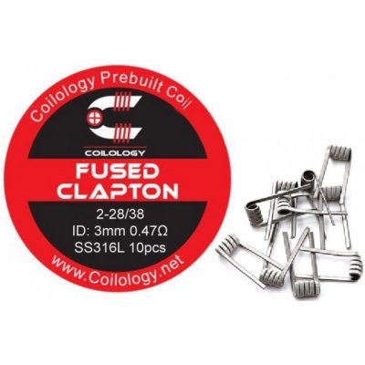 Coilology Fused Clapton předmotané spirálky SS316 0,47ohm 10ks – Zboží Mobilmania