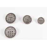 Luxusní knoflík se spodním přišitím - světlé stříbro - průměr 2,7 cm – Zboží Dáma