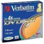 Verbatim DVD+RW 4,7GB 4x, slim case, 5ks (43297) – Zboží Mobilmania