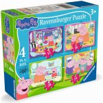 Ravensburger Prasátko Peppa: Zábavné dny 4v1 12,16,20,24 dílků – Zboží Dáma