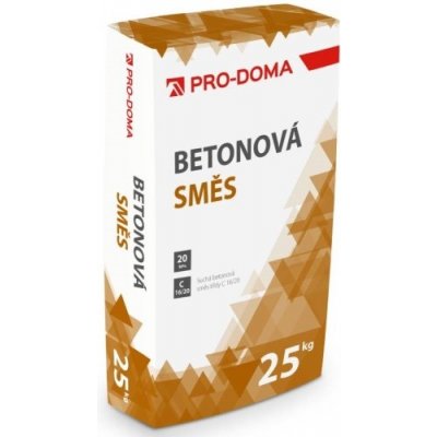 Suchá betonová směs PRO-DOMA C 16/20 – 25 kg – Hledejceny.cz