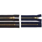 Kovový / mosazný zip šíře 4 mm délka 10 cm kalhotový - 330 modrá tmavá – Hledejceny.cz
