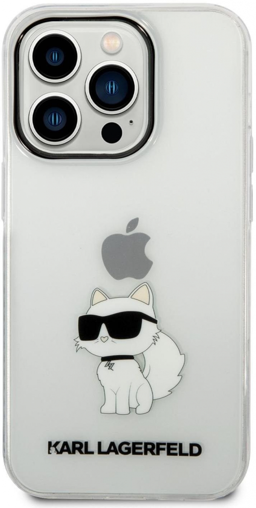 Pouzdro Karl Lagerfeld iPhone 14 Pro IML NFT Choupette čiré