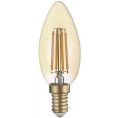 Optonica LED žárovka 4W COB Filament Golden Glass candle E14 400lm ULTRA Teplá bílá
