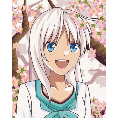 zuty Malování podle čísel Anime dívka u stromu 80 x 100 cm bez rámu a bez vypnutí plátna – Hledejceny.cz