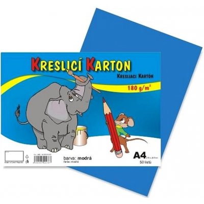 Stepa Kreslící karton A4 50ks 180g světle modrý – Zboží Dáma