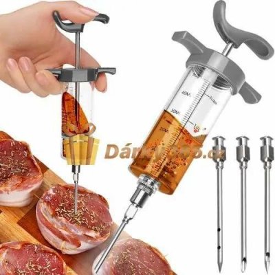 Injektor na maso pro vstříknutí marinády + 3 jehly - Ruhhy – Zbozi.Blesk.cz