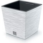 Prosperplast Květináč FURU SQUARE LOW 24 cm bílý – Sleviste.cz