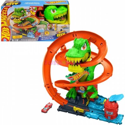Mattel Hot Wheels CITY T-REX ÚTOČÍ NA HASIČSKOU STANICI – Hledejceny.cz