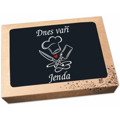 Povlečení Plus Dárková zástěra pro kuchaře černá 72x100 Dnes vaří + text na přání – Hledejceny.cz