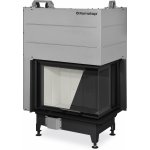Romotop Rohová Heat R pravá s výsuvnými dvířky a děleným sklem Černý Igniton 3G L 65.51.40.26 – Zboží Dáma