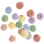 DP Craft Kožešinkové přívěsky 18ks pastelové – Zboží Dáma