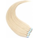 60cm Tape hair pu extension Tape in lidské vlasy remy platina – Zboží Dáma