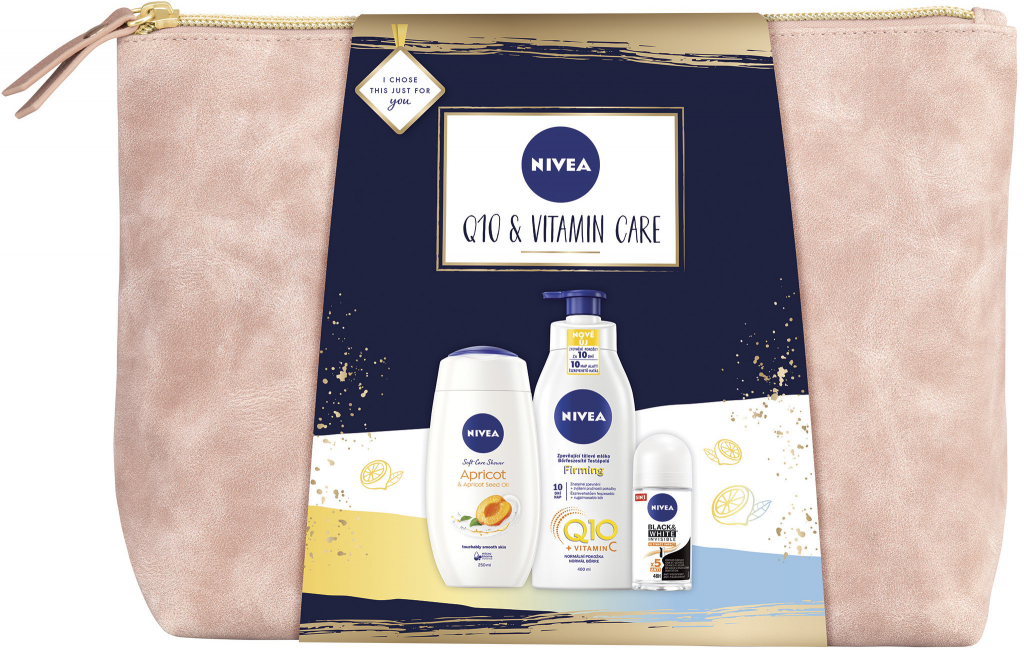 Nivea Q10 & Vitamin Care tělové mléko 400 ml + sprchový gel 250 ml + deodorant roll-on 50 ml + etue dárková sada