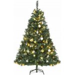 HOMCOM Vánoční stromeček 150 cm s ozdobou 120 LED – Hledejceny.cz