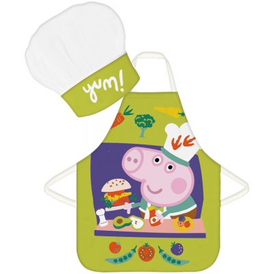 BrandMac Dětská zástěra s čepicí Peppa Pig Yum – Zboží Mobilmania