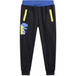 Kugo chlapecké tepláky MT1611 tmavě modrá žluté kapsy modrá tmavě – Zboží Dáma
