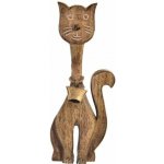 INDECOR Kočka se zvonečkem 10 x 4 x 30 cm, mangové dřevo INDECOR X13096 – Hledejceny.cz
