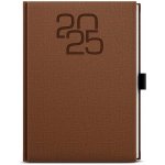 David Fabric A5 Denní 2025 hnědá – Zboží Mobilmania