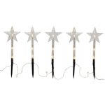 NIPEKO 857-25 Venkovní LED řetěz vánoční hvězdy STAR 25cm 3xAA časovač – Hledejceny.cz