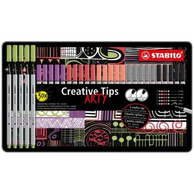 Creative Kreativní set STABILO Tips ARTY 30 ks sada PASTEL 6 různých barev