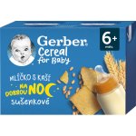 Gerber Cereal mlíčko s kaší na dobrou noc sušenkové 2 x 200 ml – Zboží Dáma