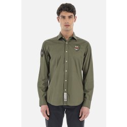 La Martina Man shirt L/S cotton twill zelená