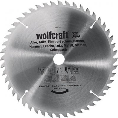 Wolfcraft 6680000 Průměr: 250 mm Počet zubů (na palec): 42 – Zboží Mobilmania