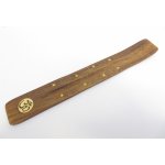 Mani Bhadra Stojánek na vonné tyčinky OHM dřevěný 25 cm – Zboží Dáma