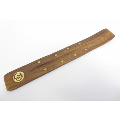 Mani Bhadra Stojánek na vonné tyčinky OHM dřevěný 25 cm – Zboží Dáma