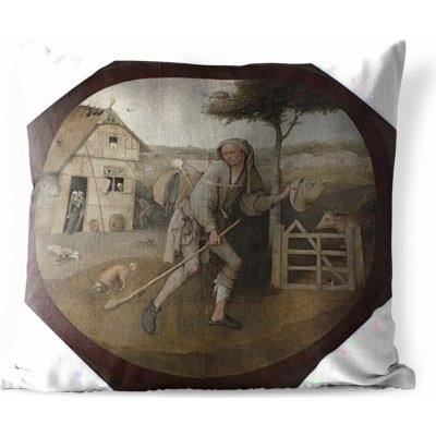 MuchoWow Vnější polštář Podomní obchodník obraz Hieronymus Bosch 40x40 – Zboží Mobilmania