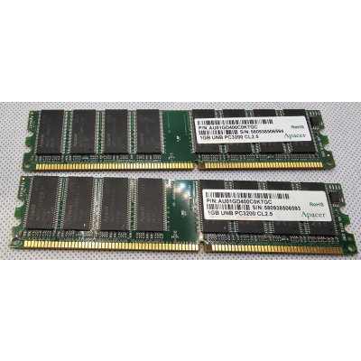 Apacer DDR 2GB 400Mhz (2x1GB) AU01GD400C0KTGC – Hledejceny.cz