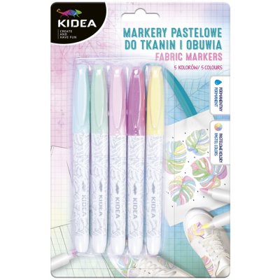 Kidea Kidea,MPOT5KA, sada popisovačů na textil, pastelové odstíny, 5 ks – Hledejceny.cz