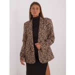 Italy Moda oversize sako s leopardím vzorem -dhj-ma-2002a.65-black-beige – Sleviste.cz
