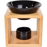 Dedra aroma lampa na bambusovém stojanu černá keramika & přírodní elegance – Hledejceny.cz